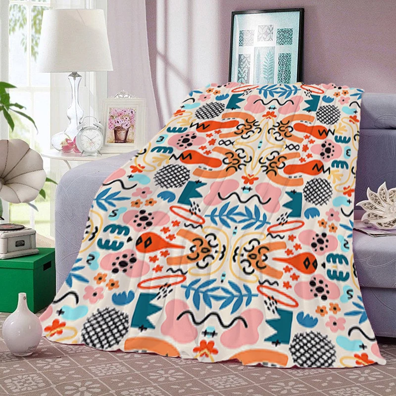 

Ворсовое плюшевое пушистое летнее Флисовое одеяло в стиле бохо с рисунком для декоративного дивана, одеяла для кровати, украшение для спальни, пушистое мягкое