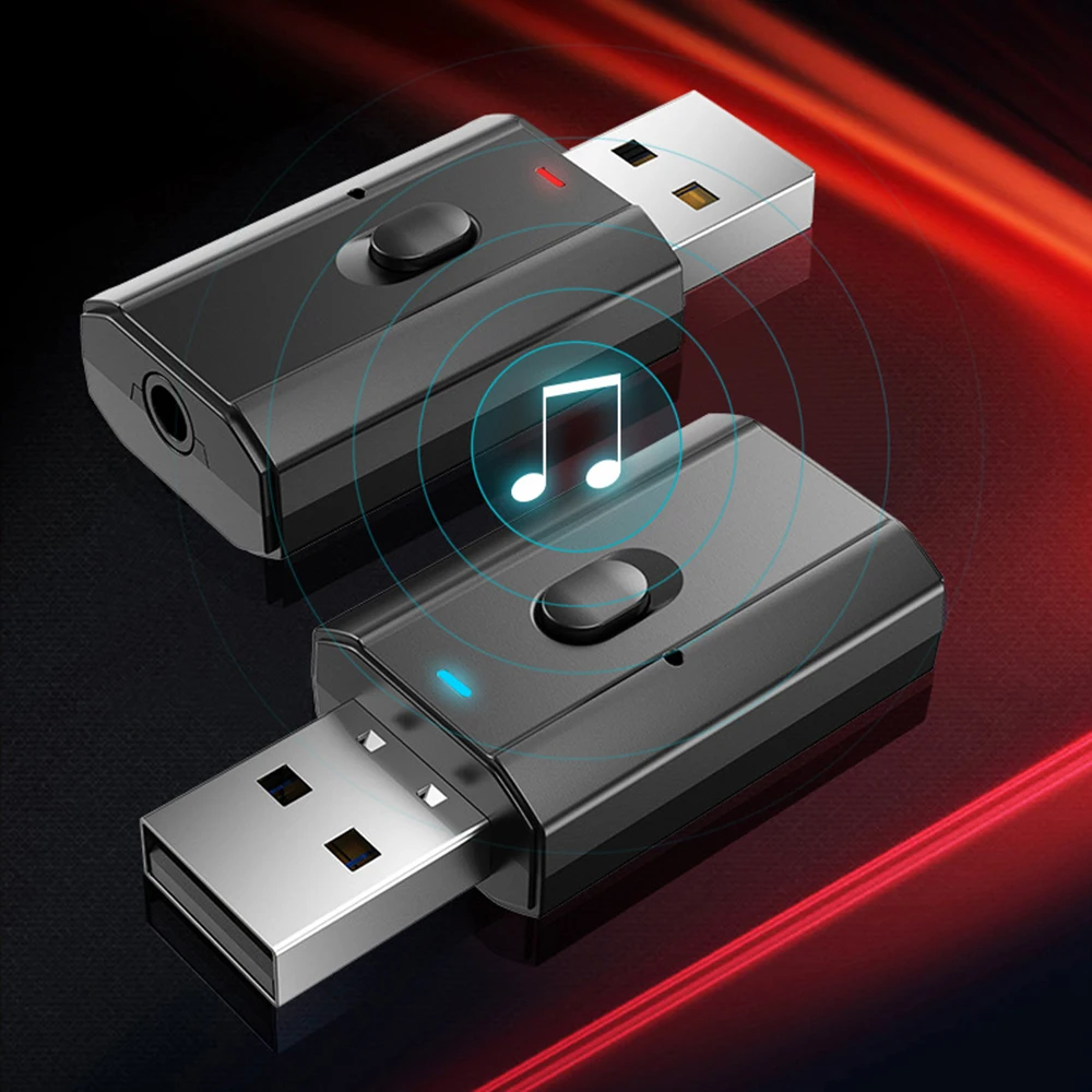 

5.0 Bluetooth Adapter USB Wireless Bluetooth Transmitter Receiver Music Audio for PC Car Handsfree 3.5mm AUX Adapter