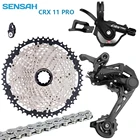 11-скоростной переключатель передач SENSAH CRX11 MTB, задний переключатель передач 11s40T42T 46T 50T 52T кассета 11 s K7, свободное колесо 11 в, цепь с вешалкой