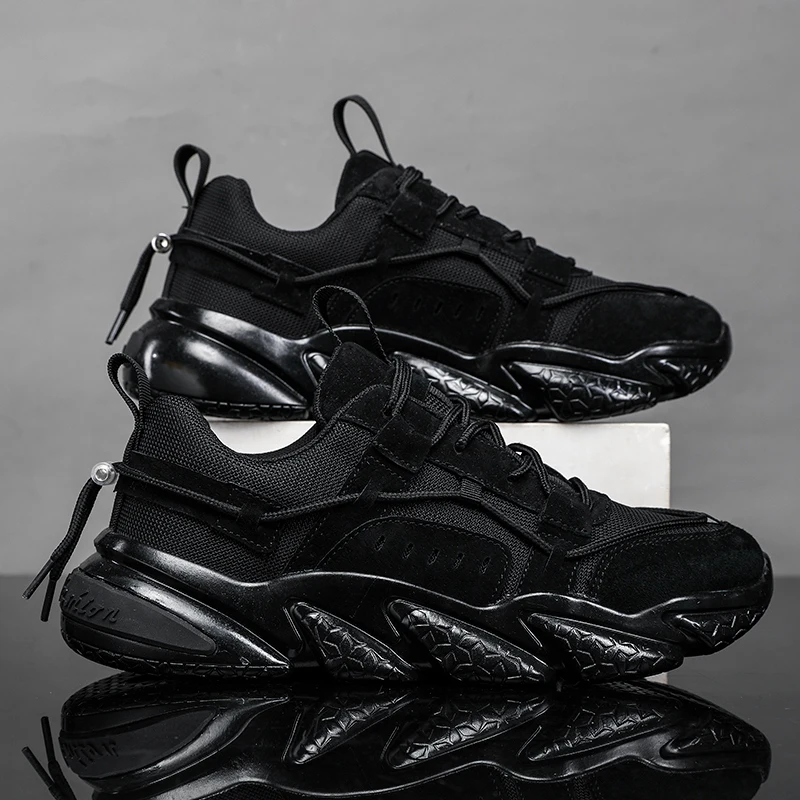 

Мужские спортивные туфли на платформе, Повседневные Удобные дышащие спортивные туфли для ходьбы и фитнеса, новинка осенне-зимнего сезона ...