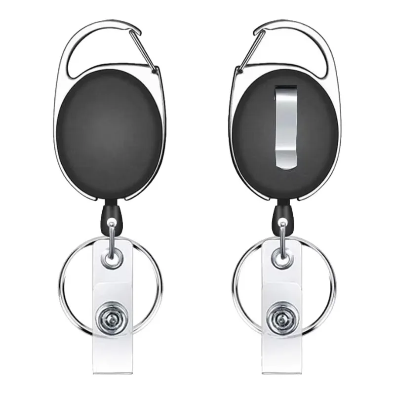 Transparent Badge Holder Easy To Pull Retractable Buckles Student Nurse Exhibition ID Name Card PVC Waterproof Sleeve