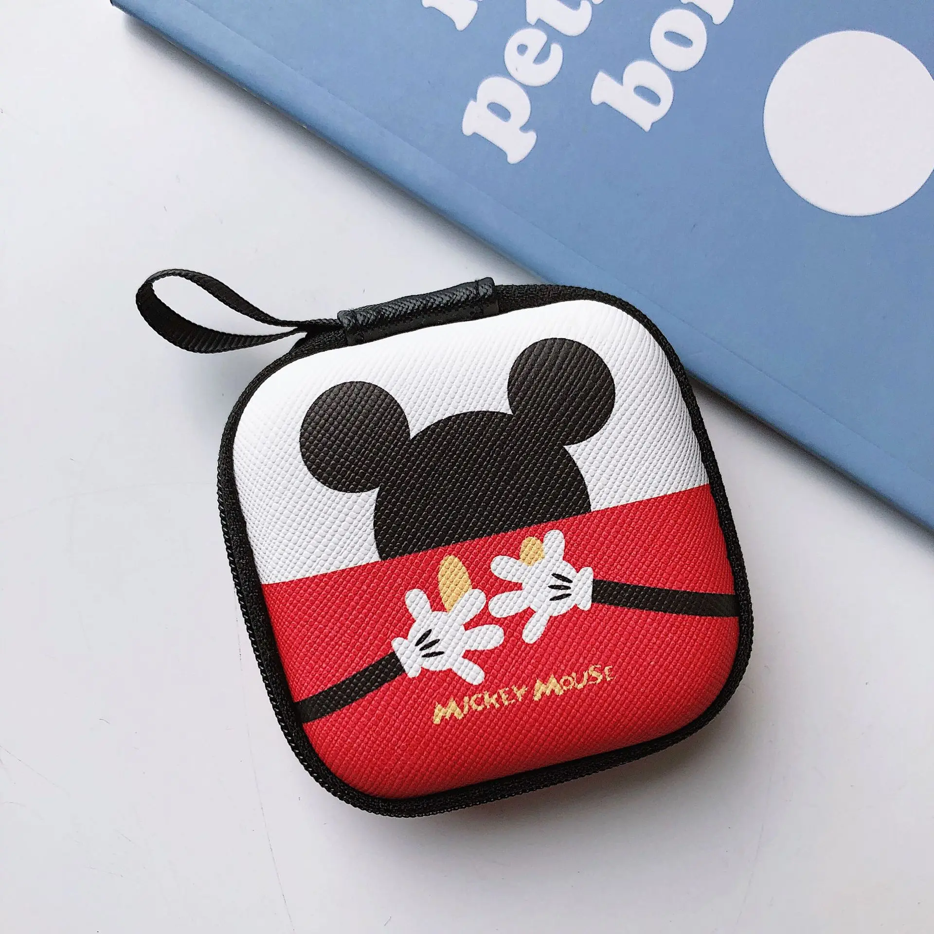 

Disney Mickey Cartoon coin purse minnie boy girl coin bag handbag headset storage bag charger data cable storage box Clutch