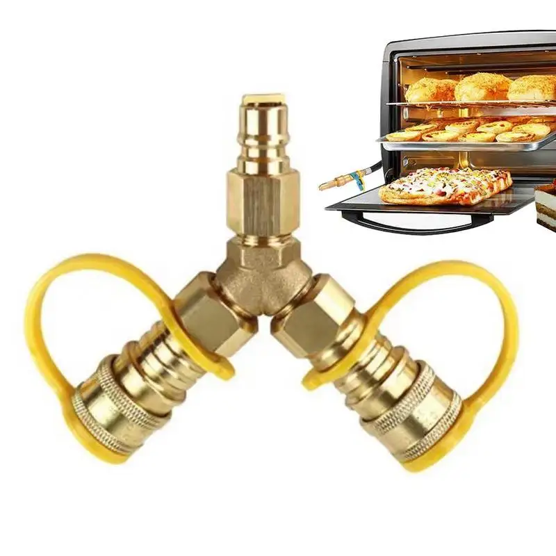 

Y-образный соединитель для гриля, подключается к настольному грилю Motorhome, прочный Y-образный сплиттер 1/2 дюйма для духовок для пиццы, подогревателей для внутреннего дворика