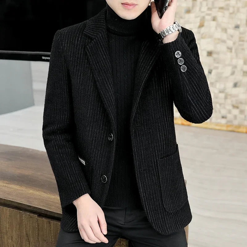 Высококачественный модный красивый мужской шерстяной приталенный банкетный