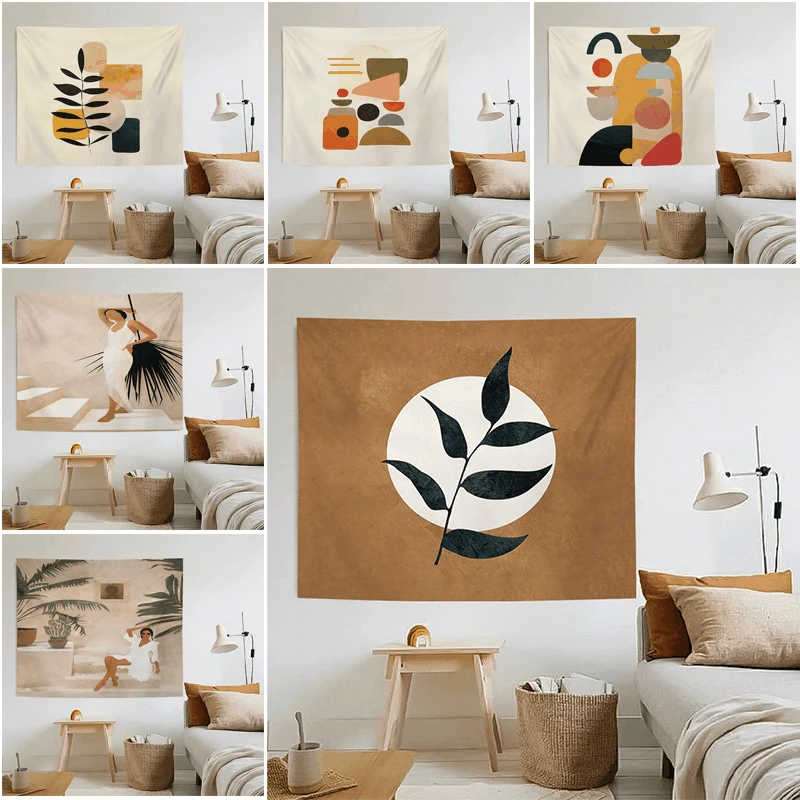 

Simple Style Bed Account Northern Europe Aesthetic Room Decor Blanket Cartoon Cute Large Tapestry Art Painting Table Cover Home