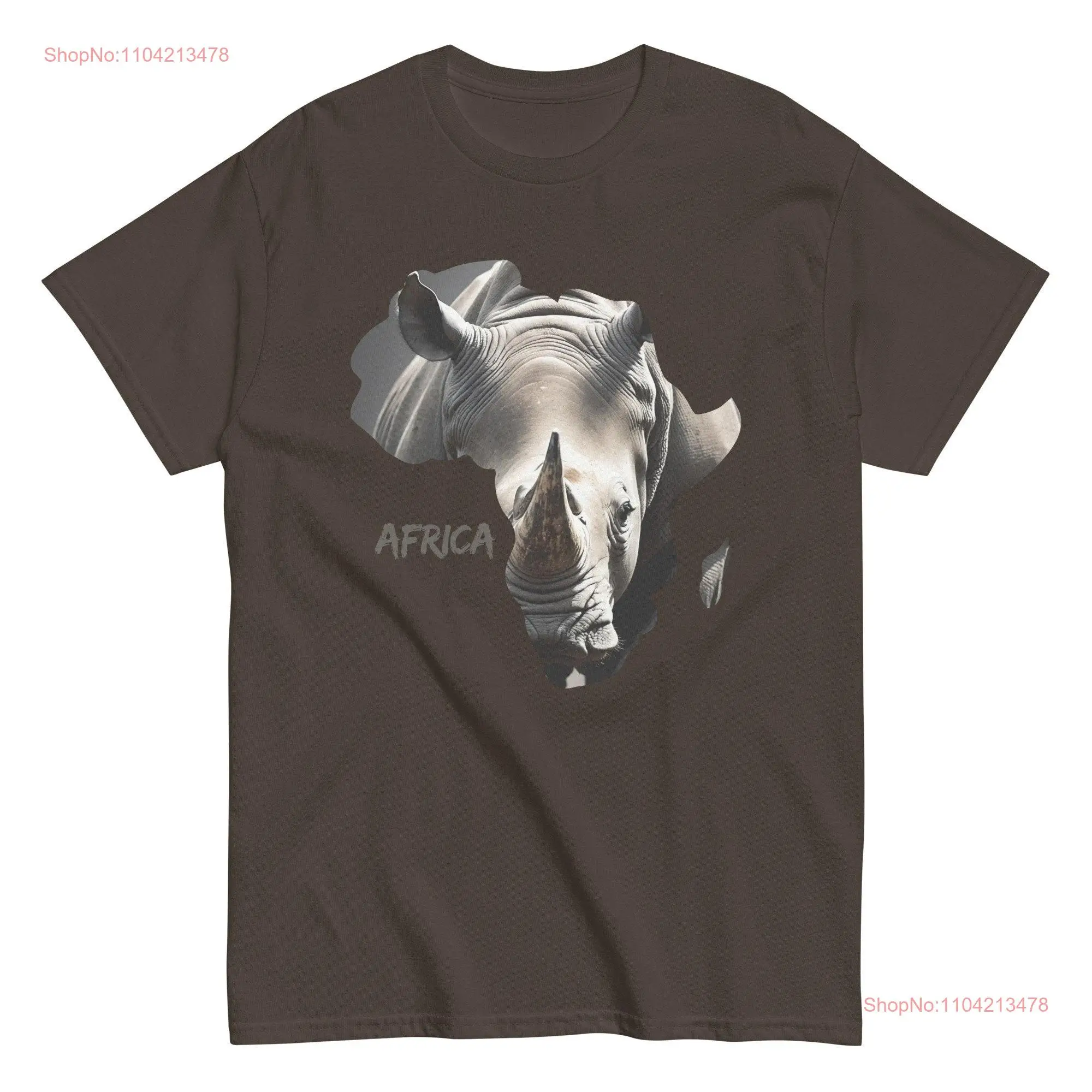 Футболка с изображением носорога в Африке v2 Празднуйте красоту и дикой природы