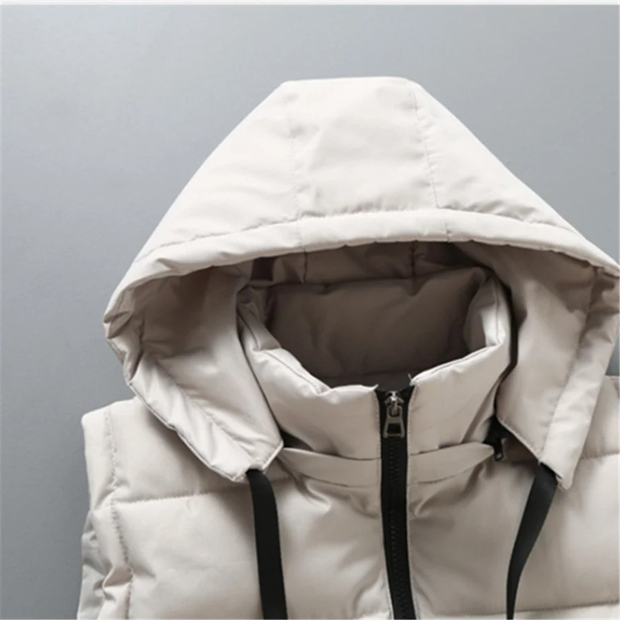 Жилет мужской с подкладкой на молнии капюшоном и воротником-стойкой