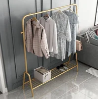 Simple clothes drying rack floor-to-ceiling bedroom small cool clothes rack single rod storage clothes drying rod