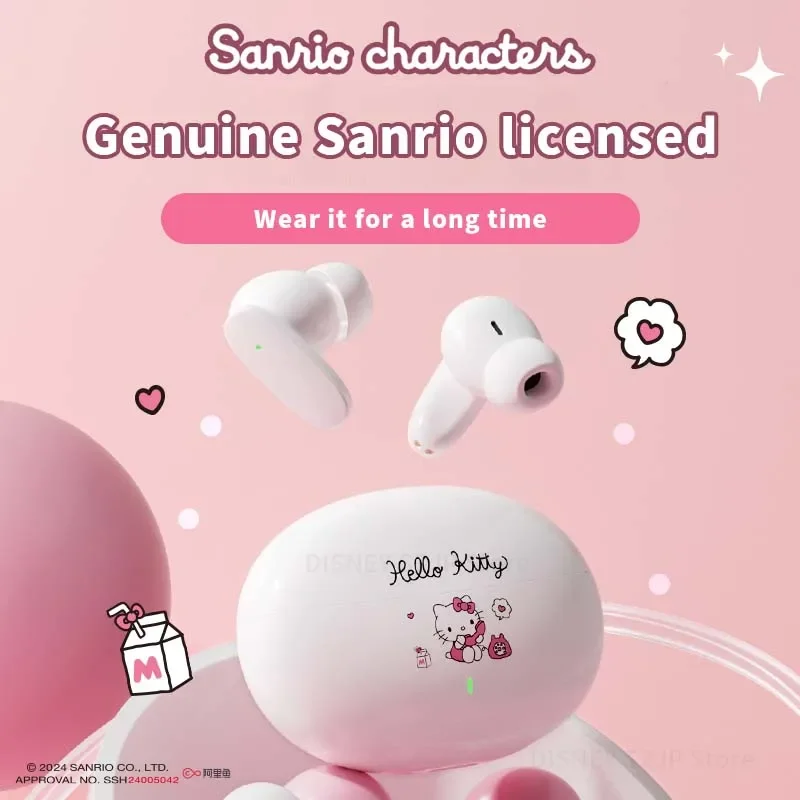 Sanrio Hello Kitty TWS наушники S90 милые Kuromi Bluetooth 5 4 беспроводные гарнитуры Kawaii Cinnamoroll