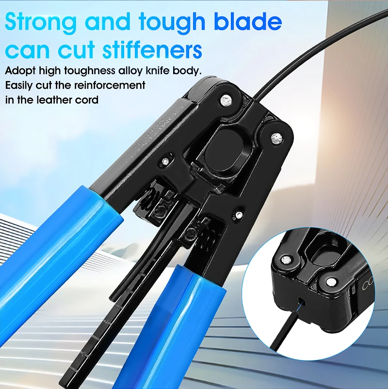 Fiber Optic Tool kit VCFS-20/30 Two/Three-port Stripper(Stainless steel) and 3mm * 2mm Leather Wire Stripper Combination set