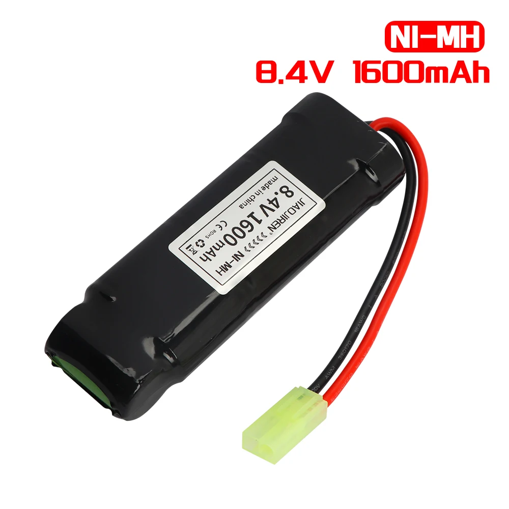 Фото Плоский NiMH аккумулятор 8,4 В, 1600 мАч с разъемом Mini Tamiya для страйкбольных пистолетов MP5, SCAR, M249, M240B, M60, RPK, PKM №3
