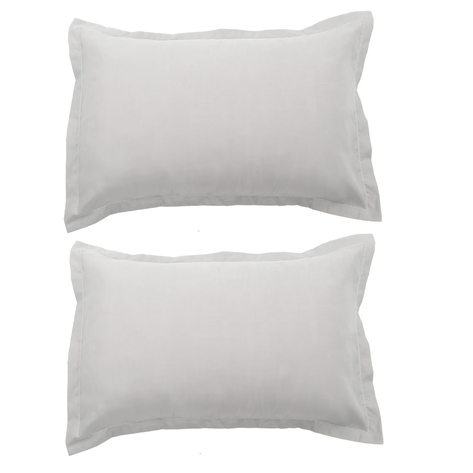 

2 Pcs Pillowcase King Size Covers Zipped Protectors Shams Kids White Zipper Sofa