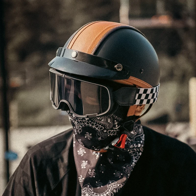 Сертифицированный 3C ретро мотоциклетный шлем четырехсезонный круизный мотоцикл