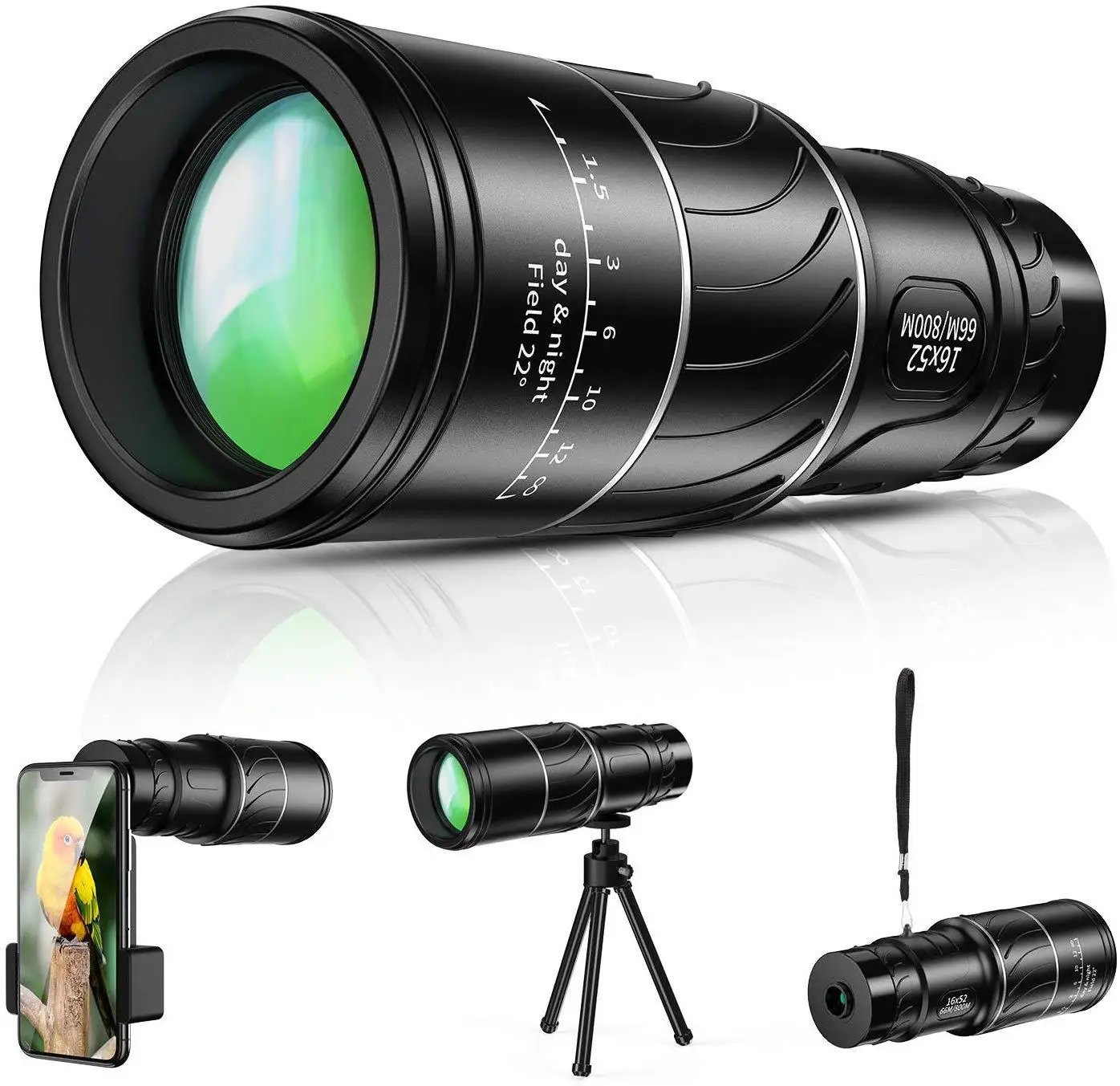 

Extra Long 16X52 Distance Sports Hunting Zoomable Monocular Low Light Night Vision Telescope Binoculars for Outdoor Watching