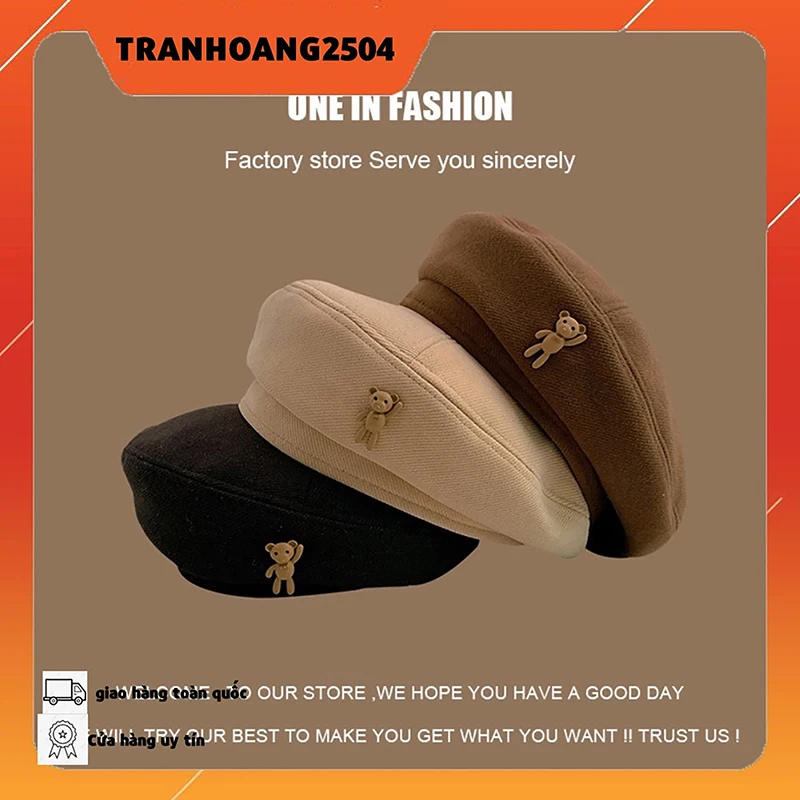 

Весенне-осенний женский берет, женская шляпа в британском стиле, 56-58 см