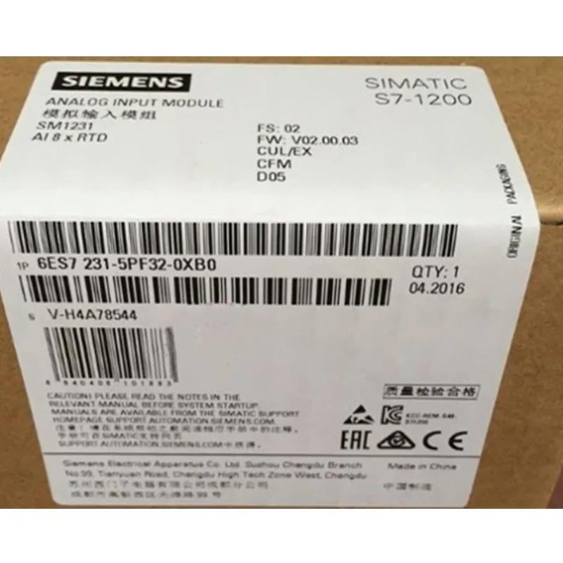 

Brand New Original SIEMENS 6ES7 231-5PF32-0XB0 6ES7231-5PF32-0XB0