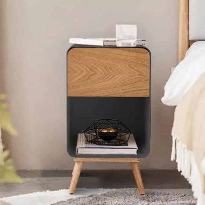 

Wood Nordic Nightstand Minimalist Bedroom Modern Home Cabinet Nightstands Drawer Storage Mesa De Cabeceira Hotel Furniture