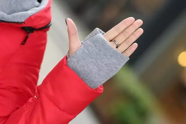 New2022 wholesale 2017 Autumn winter slim down cotton Jacket female medium-long thickening with a hood women's gloves wadded