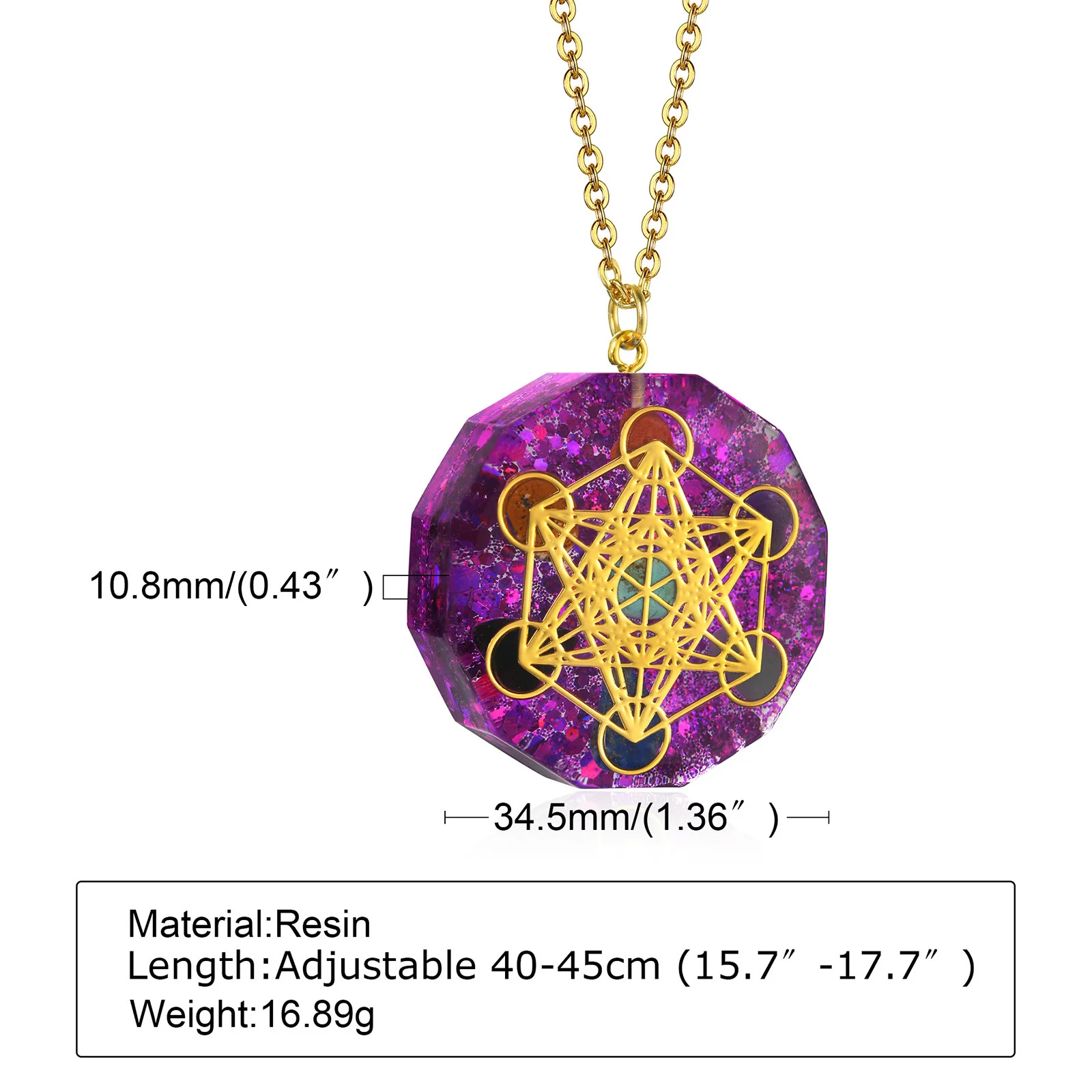 Metatron кубические ожерелья для женщин синяя подвеска крутая звезда Девушки шеи