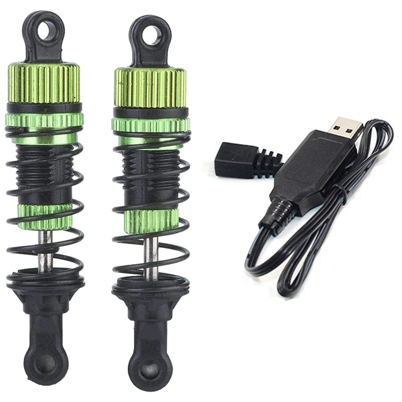 

2 комплекта детали для автомобиля RC: 1 комплект гидравлического амортизатора RC и 1 шт. быстрое зарядное устройство USB 7,4 В, литиевый Балансирую...