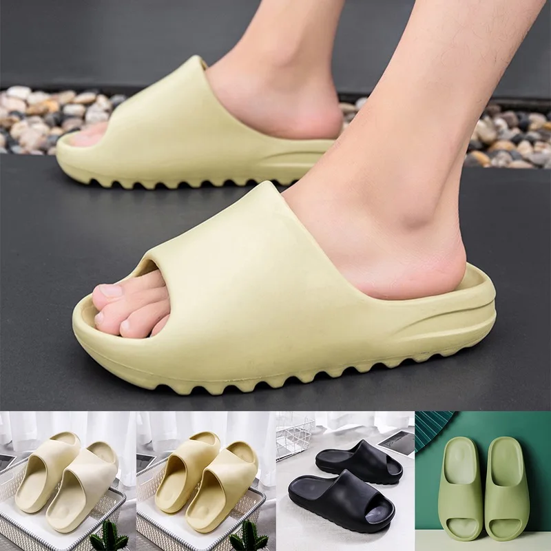 

Men And Women Couple Thicken Summer Slippers 2022 New Female Solid Color Home Indoor Shoes Serrated Edge Breathable Flip Flops