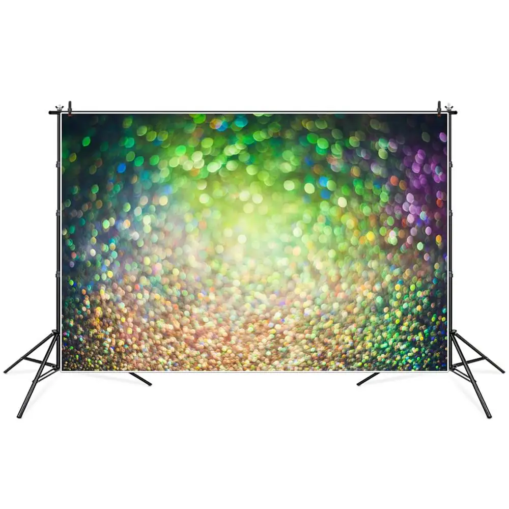 

Gradient Green Light Bokeh Photography Backgrounds Custom Baby Kids Party Home Decoration Ins Studio Photo Booth Backdrops Props