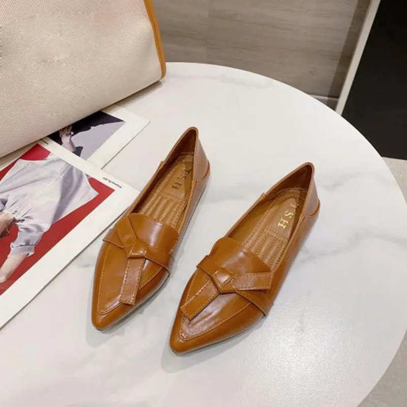 Fashion Flats Office Lady Shoes Elegant Women Flats Pointed toe Casual Woman Footwear New 2022 Plus Size 41