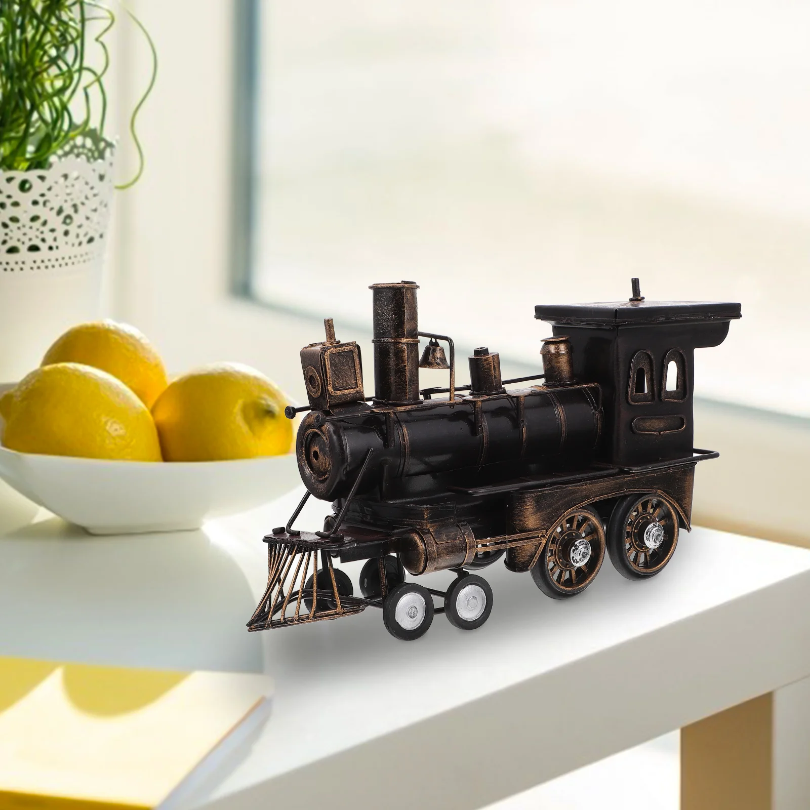 Передняя модель локомотива украшение для рабочего стола фигурка скульптура