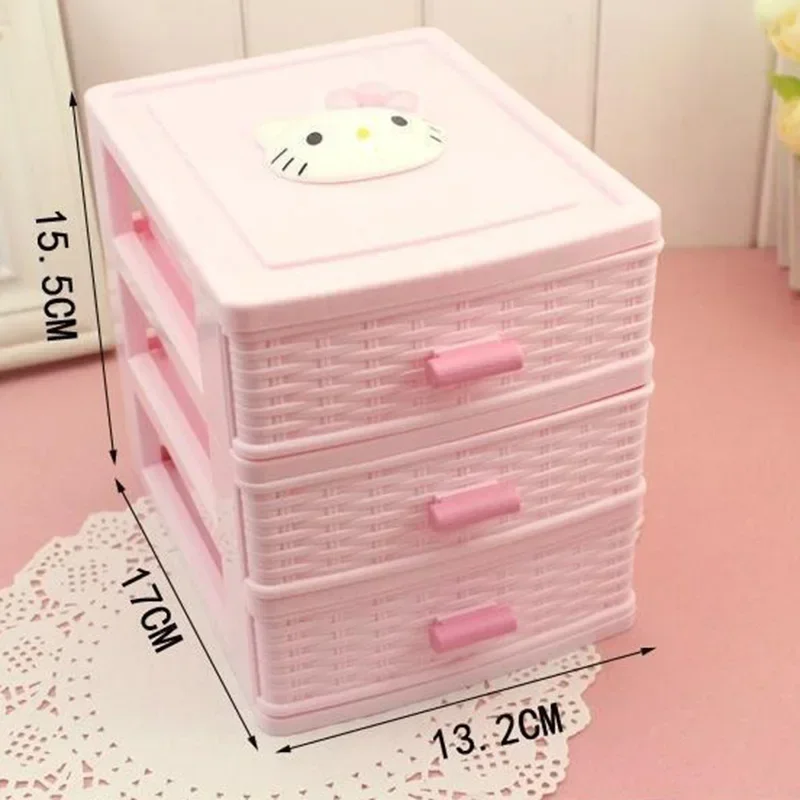 Sanrio Hello Kitty коробка для хранения милый аниме украшение рабочего стола ящик