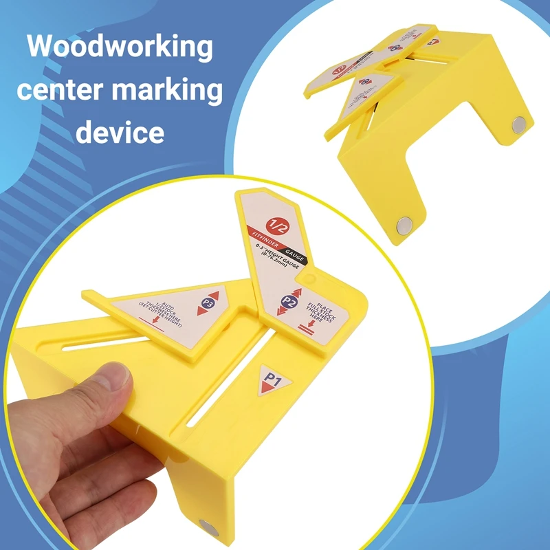 1/2 Gauge Workpiece Center Finder Scriber Tool Precise Automatically Marking Measuring Woodworking