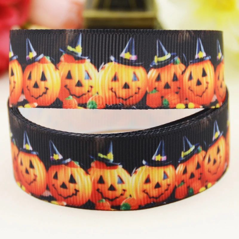 

Репсовая лента с рисунком для Хэллоуина, 22 мм, 25 мм, 38 мм, 75 мм, 10 ярдов