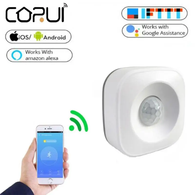 

Corui Tuya WIFI умный PIR датчик движения работает независимо для умного дома Zigbee датчик движения Google Home IFTTT голосовой помощник