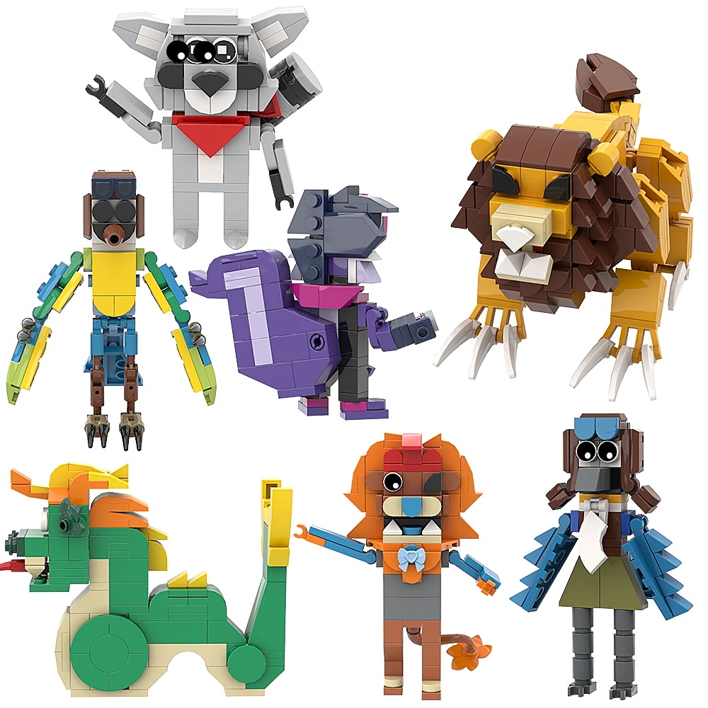 Gobrick MOC игра ужасов парк Индиго строительные блоки режим исследования фигурки