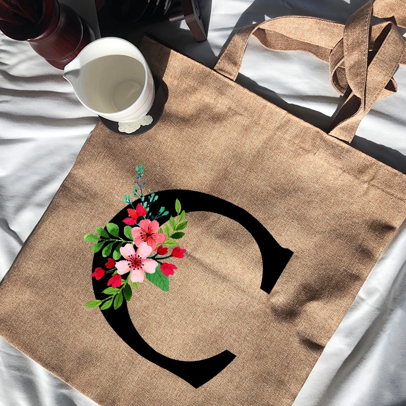 Сумка-тоут женская холщовая с надписью модный саквояж на плечо вместительный