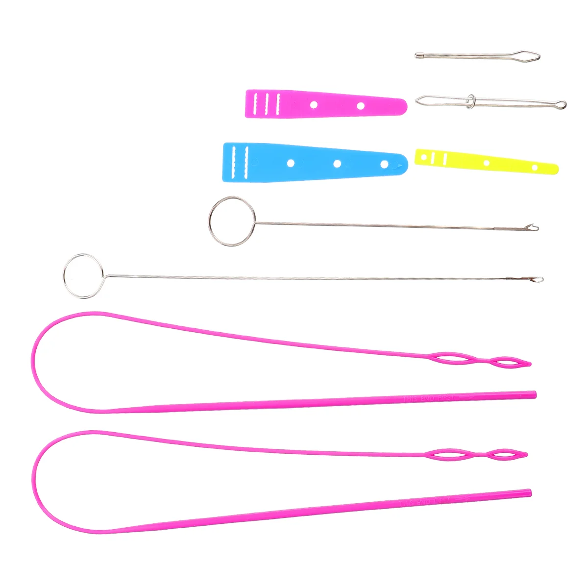 

Knitting Needle DIY Sewing Tool Needles Threading Apparatus Plastic Tweezers Device Stitching Bearded