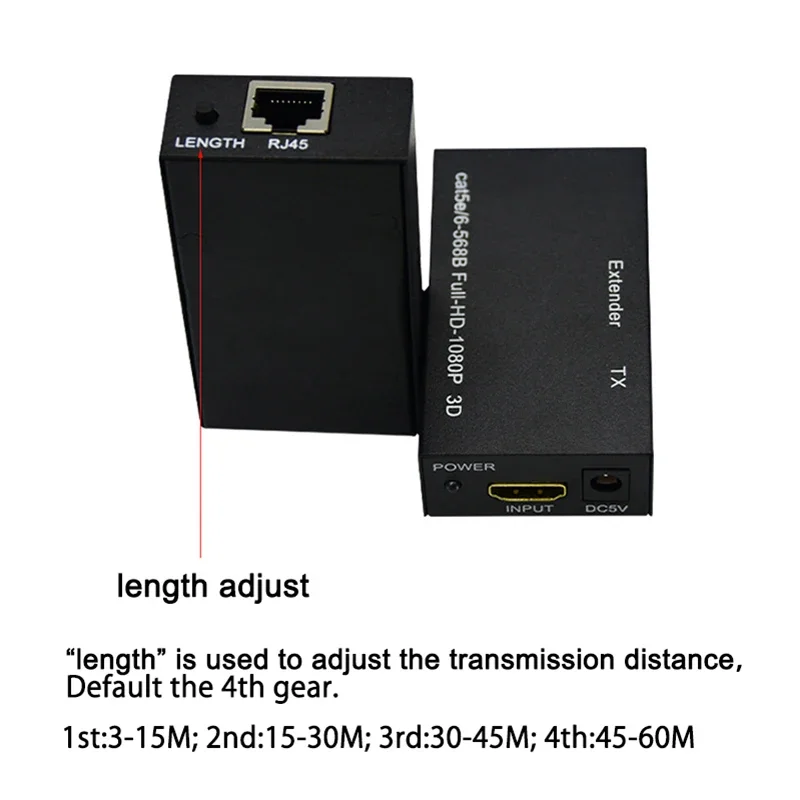 1 пара 1080P FHD HDMI-совместим с RJ45 60M расширитель сплиттер передатчик и приемник через