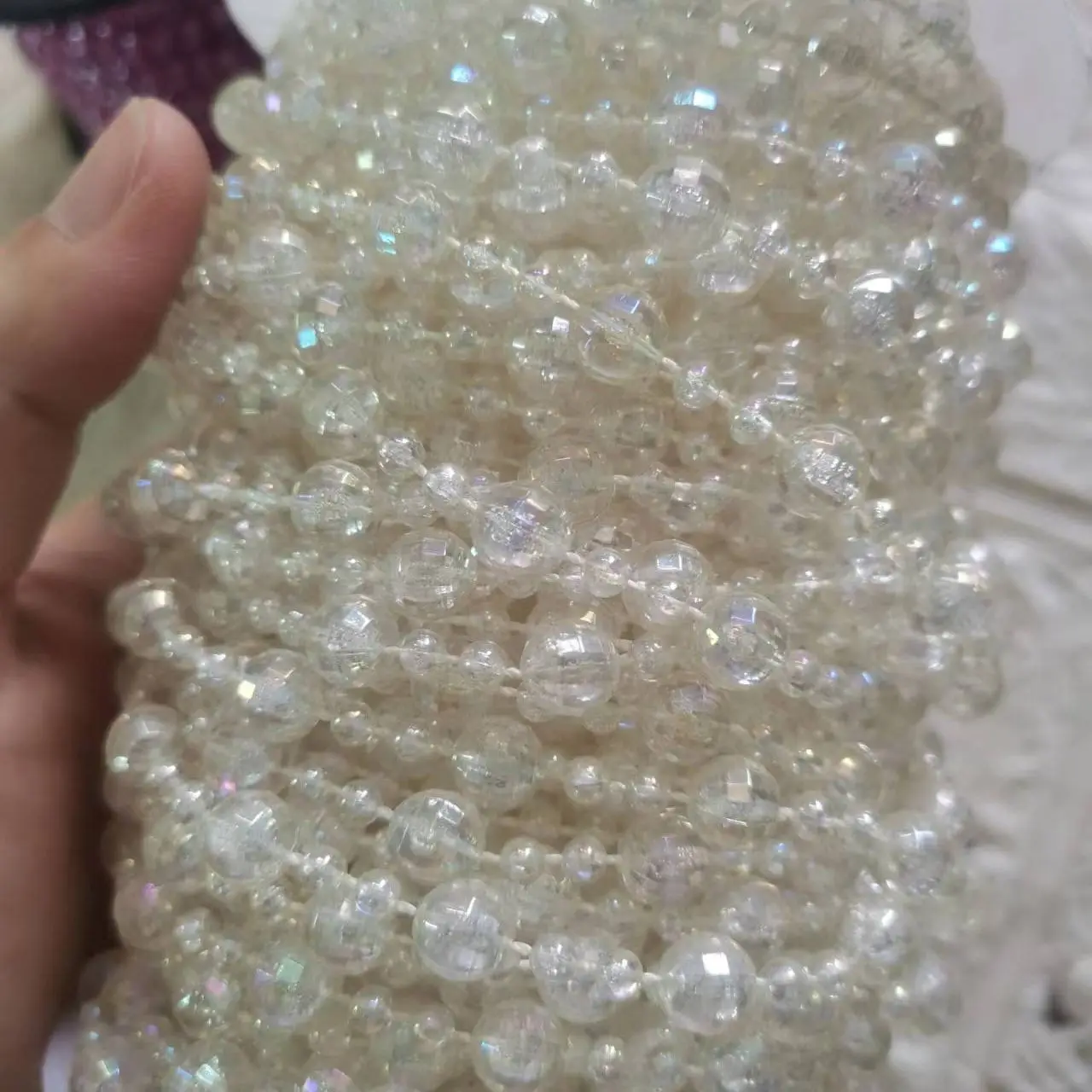 Недорогие золотые блестки бусины белые бисер аксессуары одежда для невесты