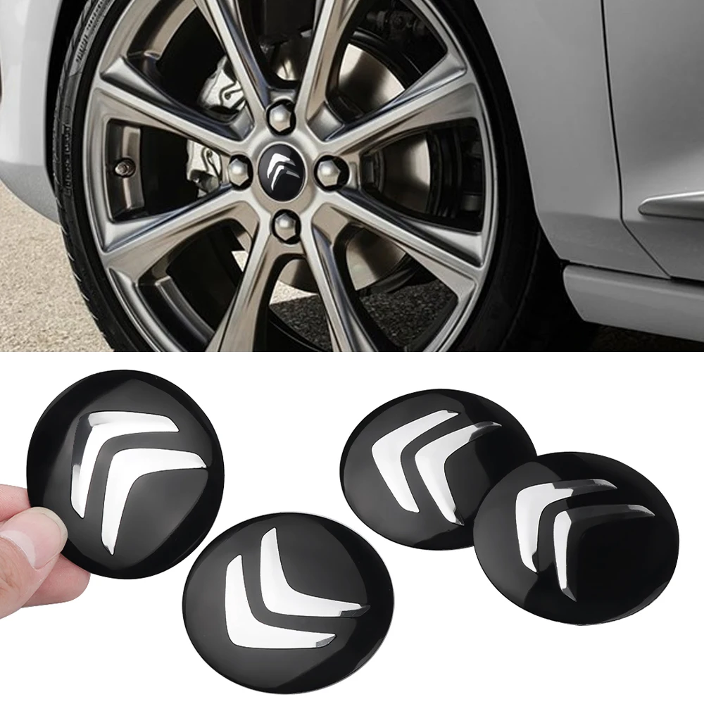 

4PCS 56mm Car Wheel Center Hub Caps Decoration Stickers Badges Emblem For Citroen C1 C2 C3 C4 C5 Grand Picasso Berlingo C Elysee