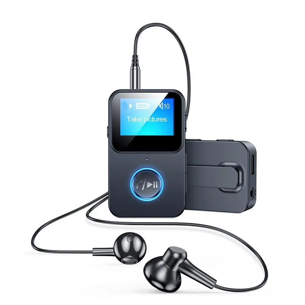 Фото Мини MP3 зажим Bluetooth MP3 музыкальный плеер 5,0 Аудио приемник адаптер Поддержка TF карты Модный Спорт Бег студент Walkman 2022 №3