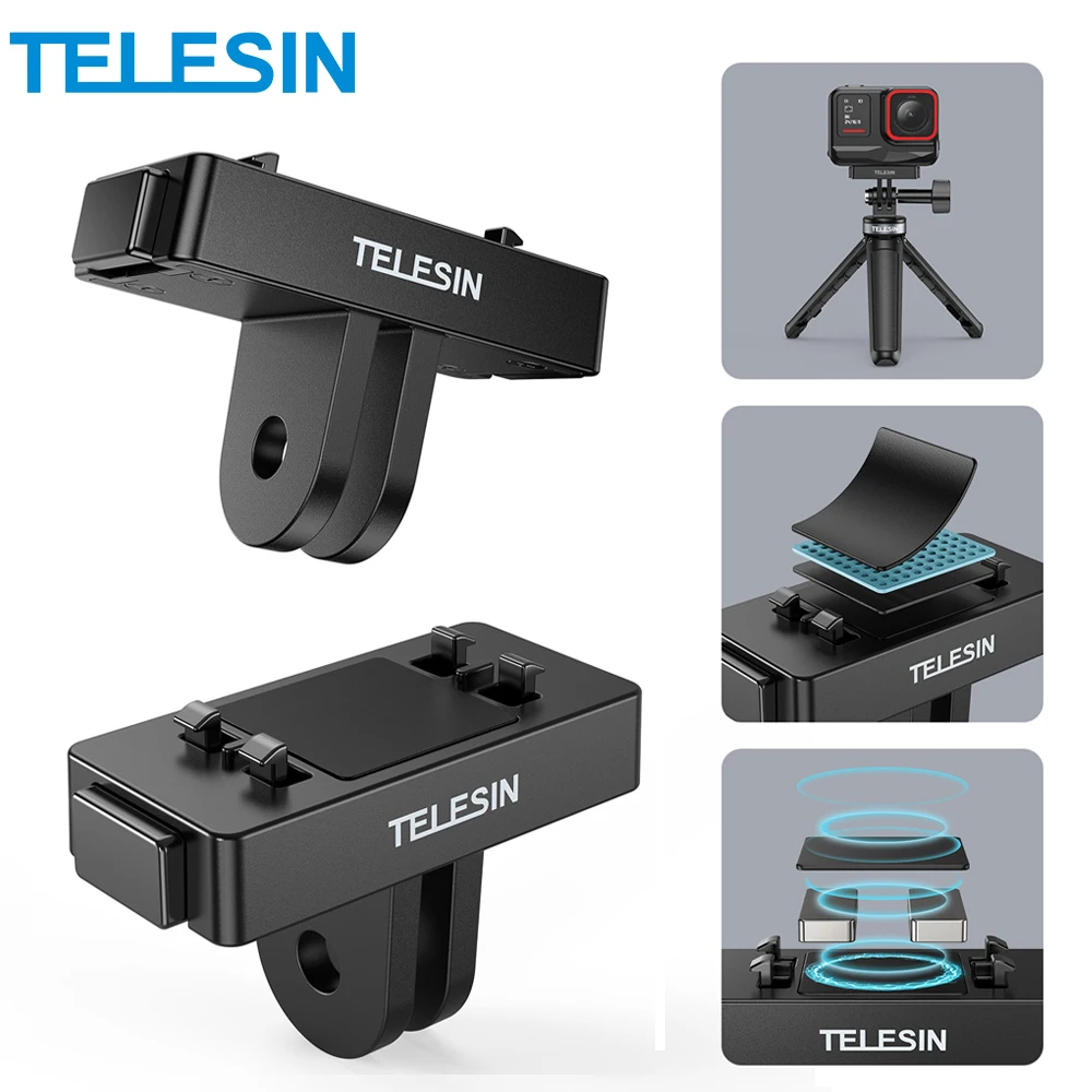 Магнитный адаптер TELESIN с двумя когтями аксессуары для экшн-камеры Insta360 Ace Pro 2 Insta 360