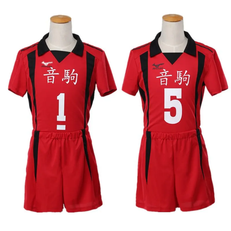 Haikyuu!! Nekoma High School Cosplay Costume No 1 Tetsurou Kuroo no 5 Kenma Kozume Jersey Sports Wear Uniform Tops Shorts