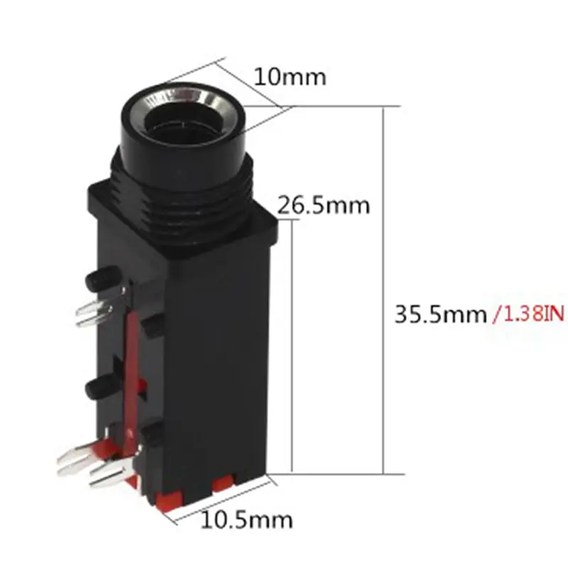 

2PCS 6.35mm Audio Jack 3Pin Stereo Audio Socket Microphone Welding Line For Microphone Socket