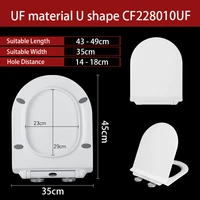 toilet lid seat cover u shape urea formaldehyde vitreous china slow close thicken high hardness quick install removal cf228010uf