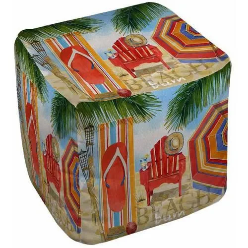 

Lovely Beach Medley Pouf with Comfortable and Durable Seating - Perfect for Relaxing and Enjoying Your Beach Getaway!