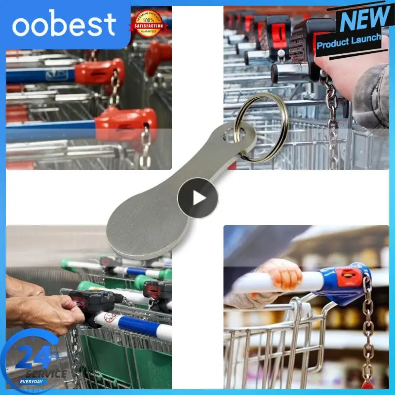 

Metal Key Ring Portable Shopping Trolley Token Keyrings Key Chains Key Hook Coin Holder Shopping Carts Token Trend Keychain