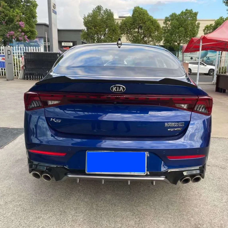 Спойлер для KIA K5 optima 2020 2021 высокий АБС-пластик глянцевый черный задний багажник