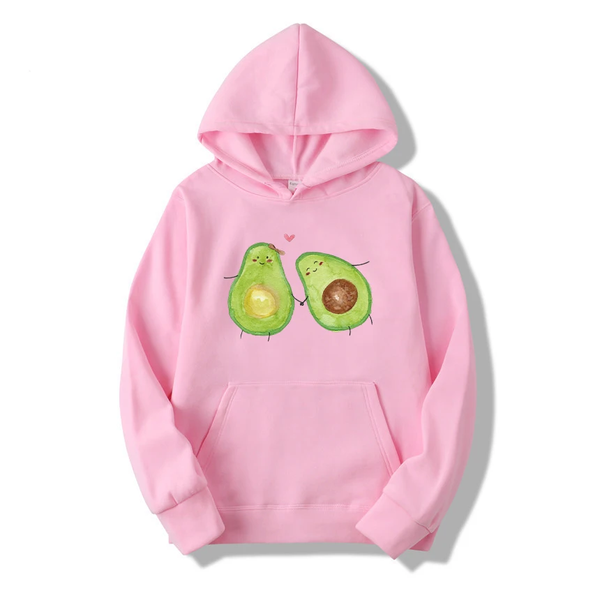 Cartoon Avocado Children's Hoodie Cute Clothes Autumn and Winter Long-sleeved Fleece Sportswear Girls Casual Wear