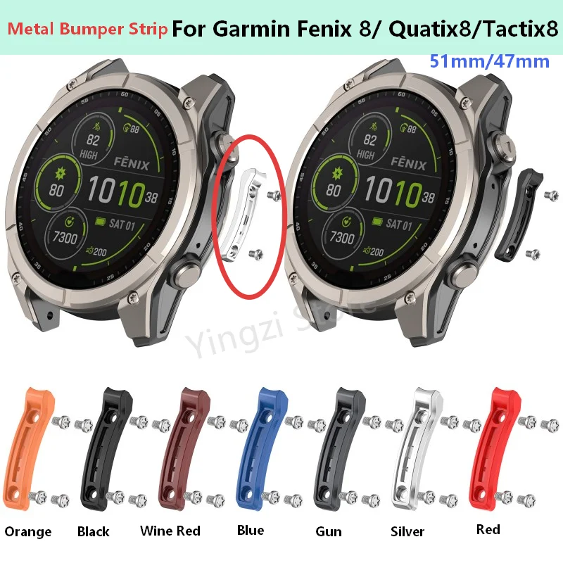 Фото Металлическая защитная рамка для Garmin Fenix 8/Quatix 8/Tactix 8 AMOLED/SOLAR 47 мм 51 мм, противоударный бампер, аксессуары для часов №1