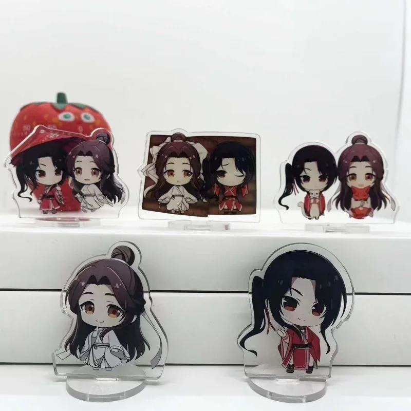 

Tian Guan Ci Fu Key Chain Women Mini Standing Plate Desk Decor Xie Lian Hua Cheng Collection Ornament Accesorios Acrylic Doll