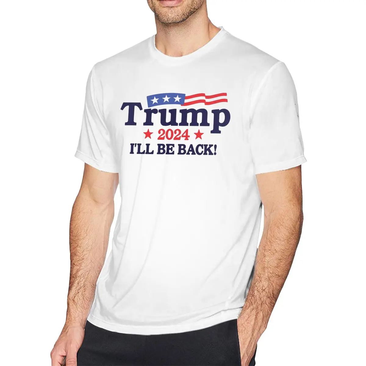 

Men Words T Shirts Cotton Clothes Vintage Short Sleeve Crew Neck Biden Trump President of The United States Tees T-Shirts